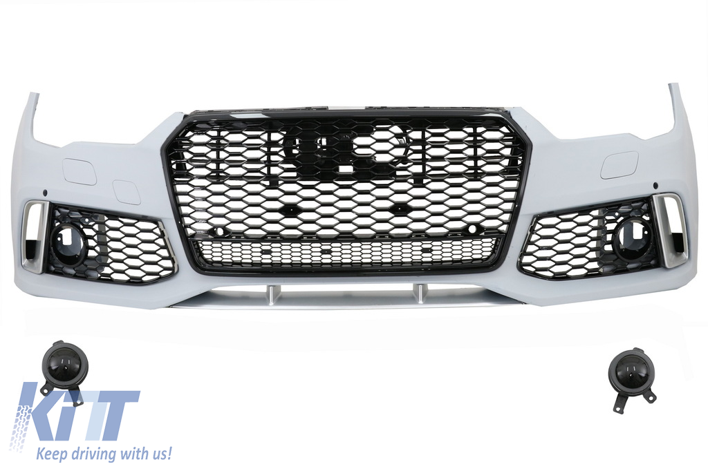 Front Bumper With Grille suitable for Audi A7 4G Facelift (2015-2018) RS7 Design