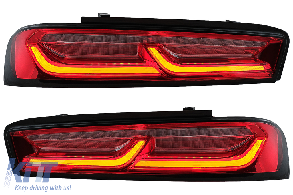 Full LED Taillights Light Bar suitable for Chevrolet Camaro (2015-2017) Red with Sequential Dynamic Turning Lights