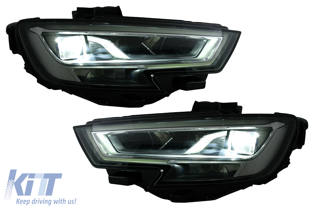 Full LED Headlights suitable for Audi A3 8V Pre-Facelift (2013-2016) Upgrade for Xenon with Sequential Dynamic Turning Lights