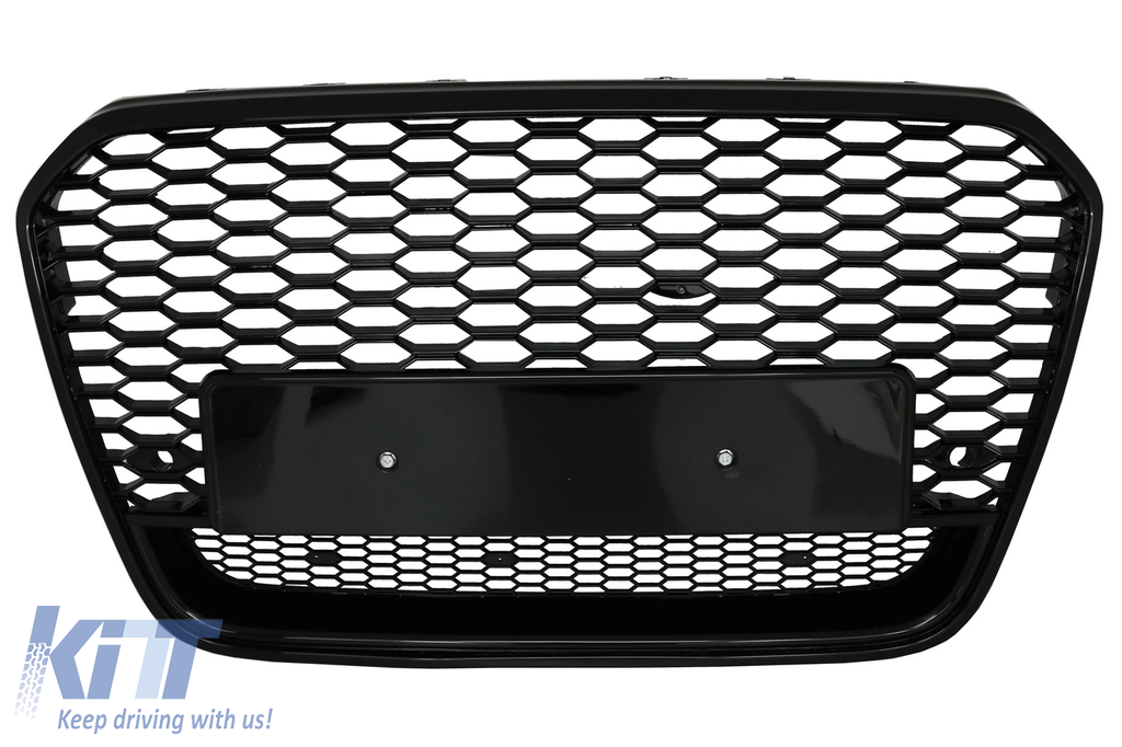 Front Grille suitable for Audi A6 C7 4G Pre-Facelift (2011-2014) RS6 Design Piano Black