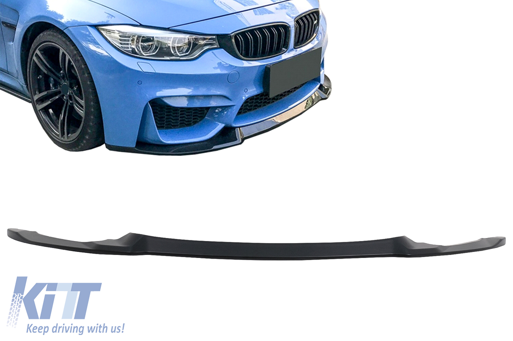 Front Bumper Lip Spoiler suitable for BMW F80 M3 Sedan F82 M4 Coupe F83 M4 Cabrio (2014-2019) CS Style