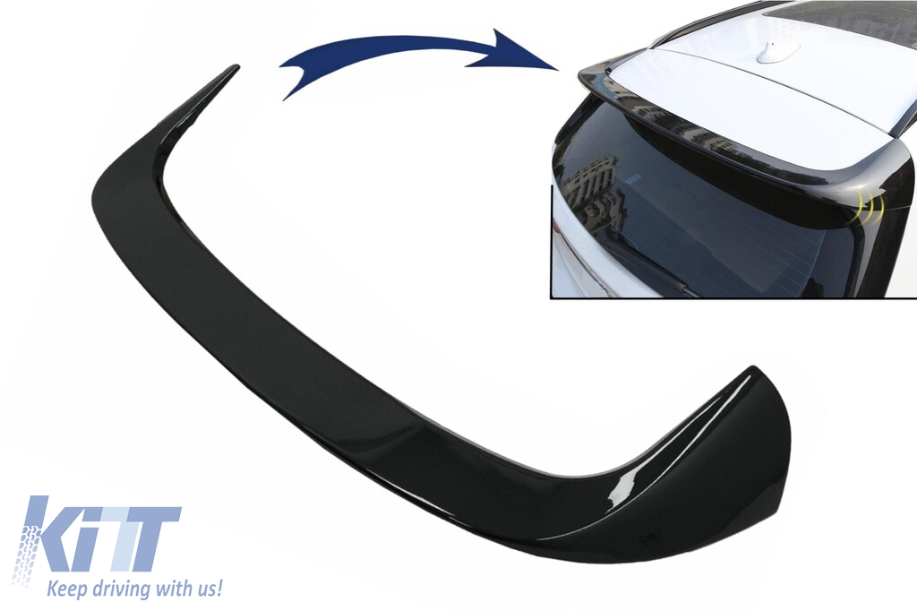 Roof Spoiler Wing suitable for BMW X1 SUV F48 Pre-LCI (06.2015-2019) AC Style Piano Black