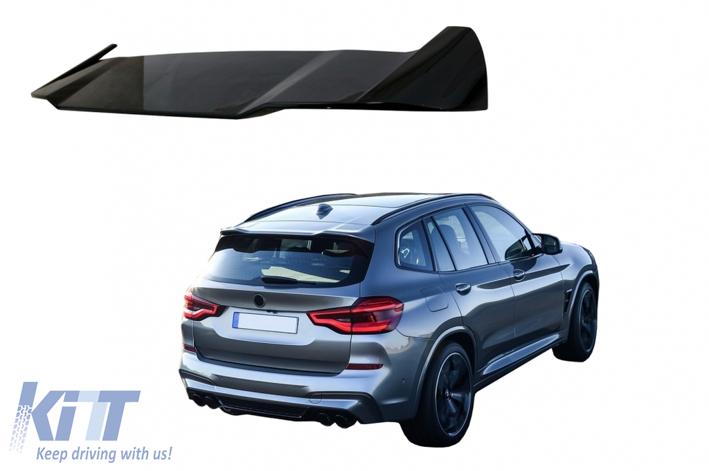 Roof Spoiler suitable for BMW X3 G01 (2017-Up) BK Style Piano Black