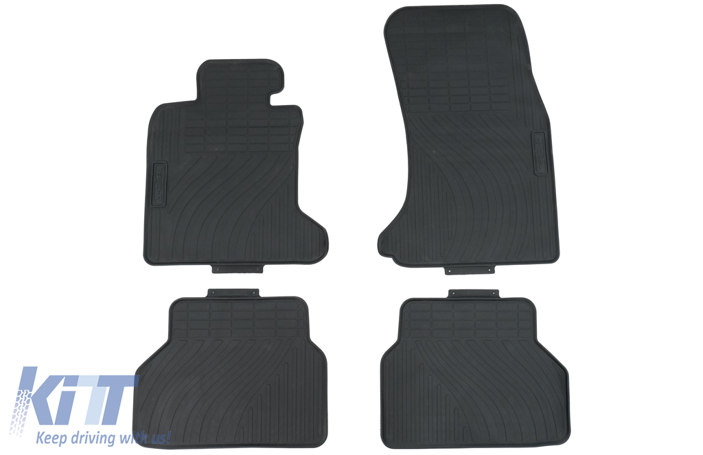 Premium Tenzo-R Floor Mat Rubber Black suitable for BMW 5 Series E60 Limousine E61 Touring (2003-2010)
