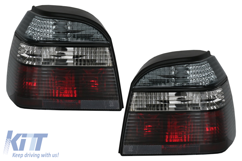 Taillights Lamp suitable for VW Golf 3 III (09.1991-08.1997) Red Smoke Halogen