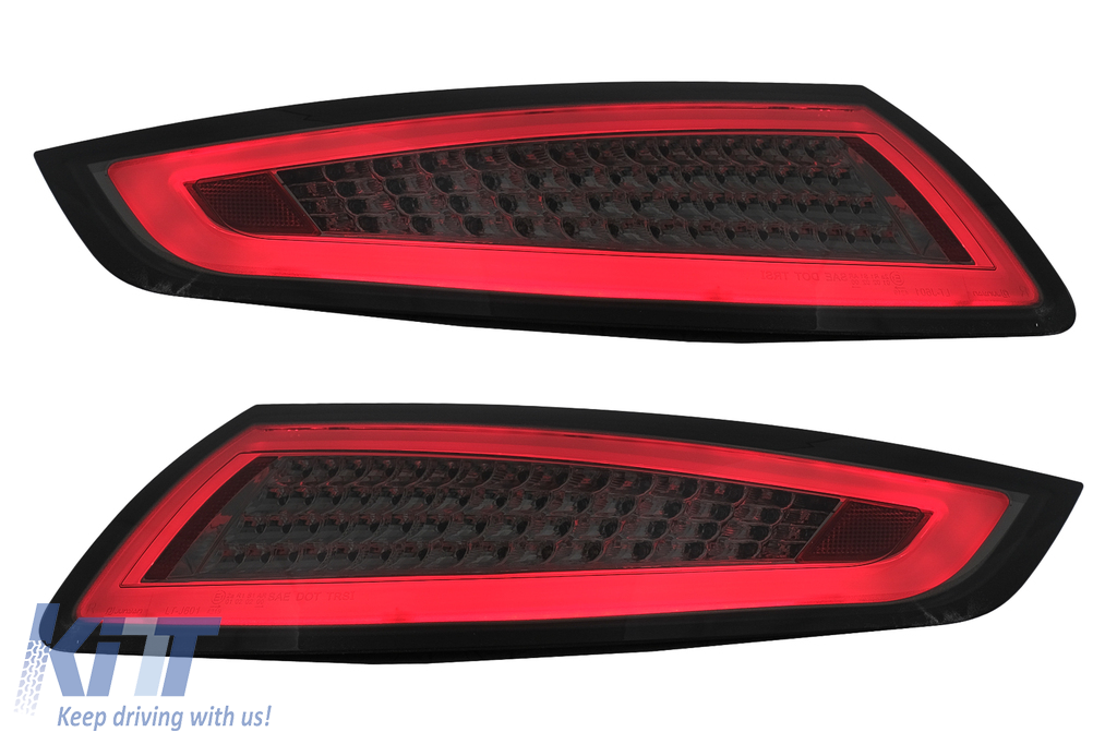 LED BAR Taillights suitable for Porsche 911 997 (2004-2009) Red Smoke with Dynamic Turn Signal