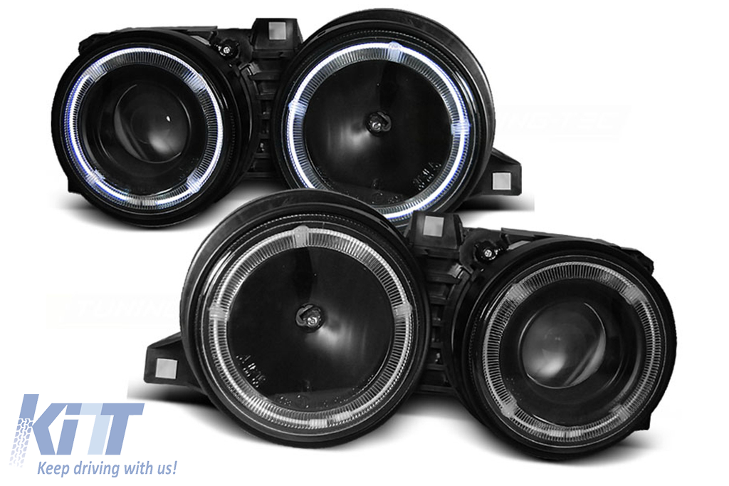 Headlights Angel Eyes suitable for BMW 3 series E30 (11.1982-06.1994) Black