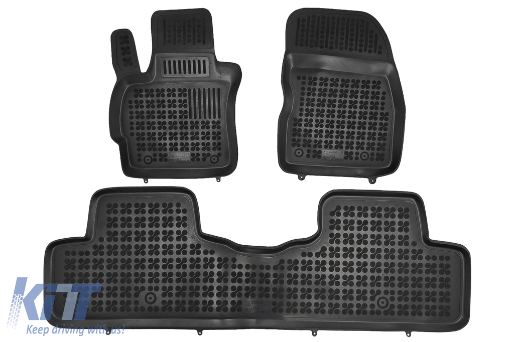 Floor Mats Rubber Black suitable for MAZDA 5 I MAZDA 5 II (2005-2015)