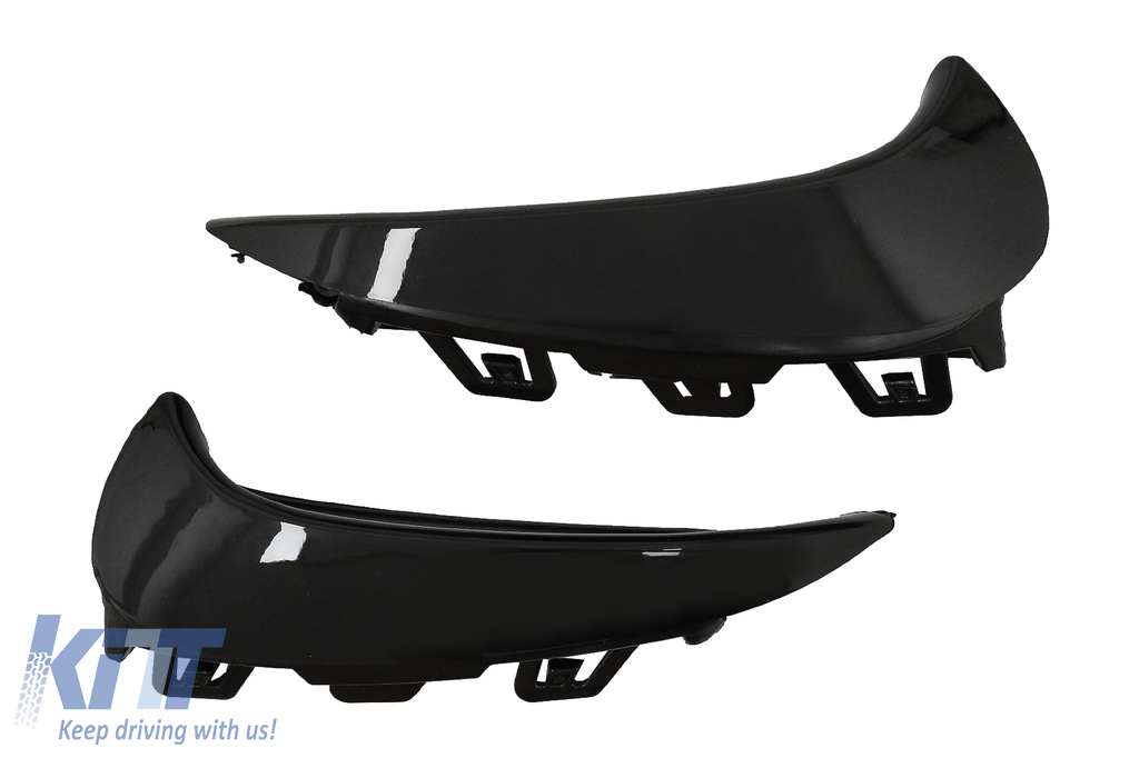 Rear Bumper Aero Flaps Flics Side Fins suitable for Mercedes GLA SUV H247 (2020-up) Sport Line Piano Black