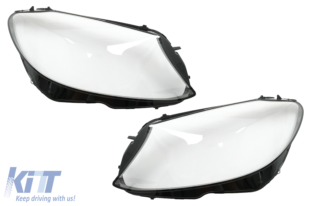 Headlights Lens Glasses suitable for Mercedes C-Class W205 Sedan S205 T-Model (2014-2018) Clear