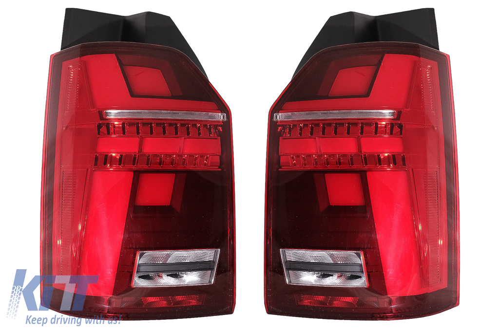 Full LED Taillights suitable for VW Transporter T6 (2015-2020) Dynamic Sequential Turning Light