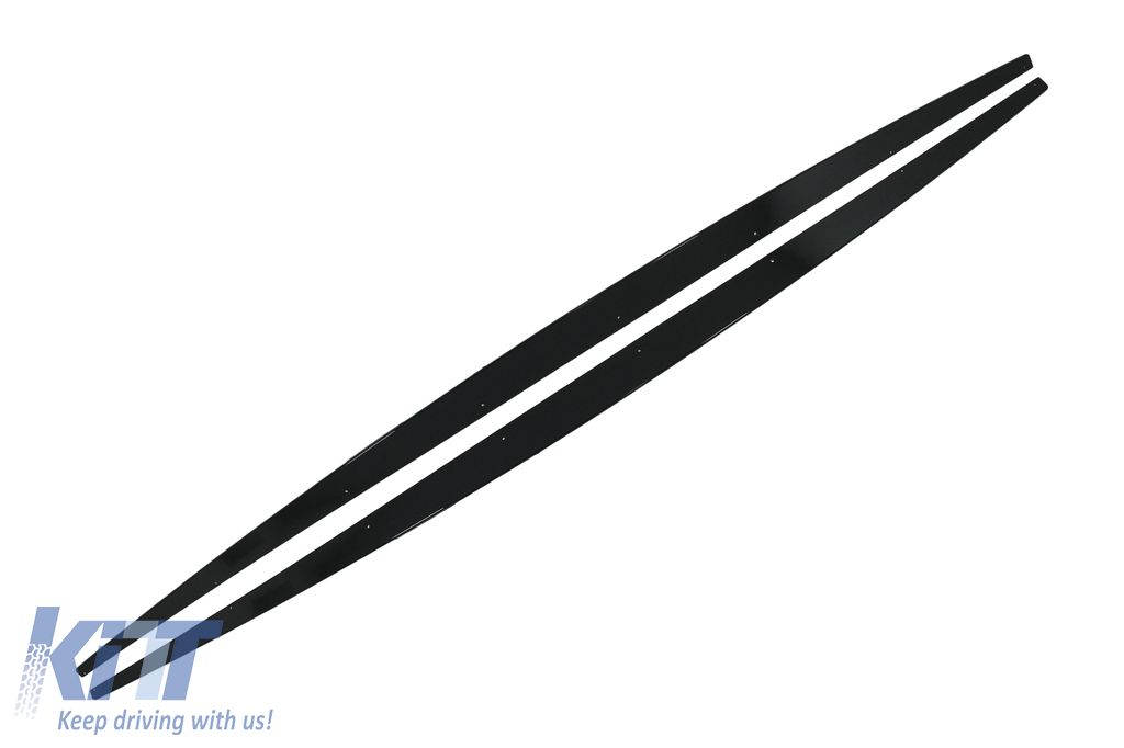 Side Skirts Add-on Lip Extensions suitable for BMW 1 Series Hatchback F20 F21 (2011-2019) M-Performance Design Piano Black