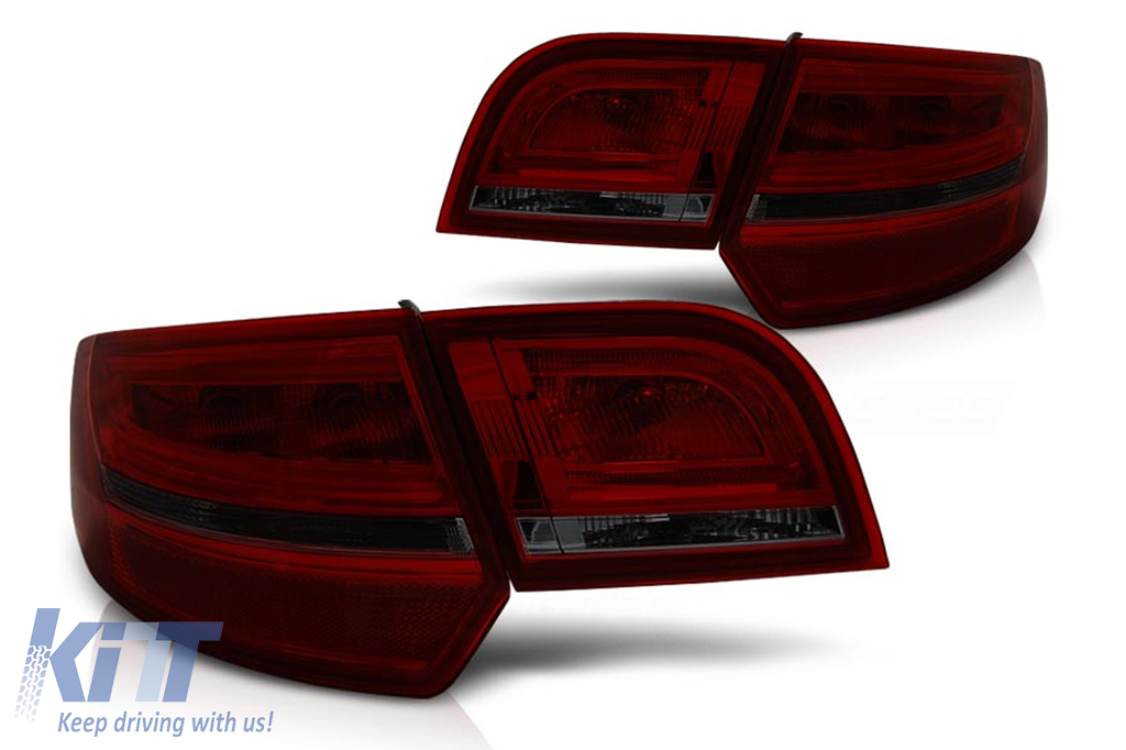 LED Taillights suitable for Audi A3 8PA Sportback (2004-2008) Red Smoke