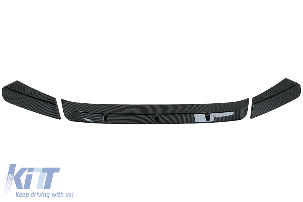 Front Bumper Spoiler Lip suitable for BMW X3 G01 X4 G02 (2018-Up) M Sport Carbon Look
