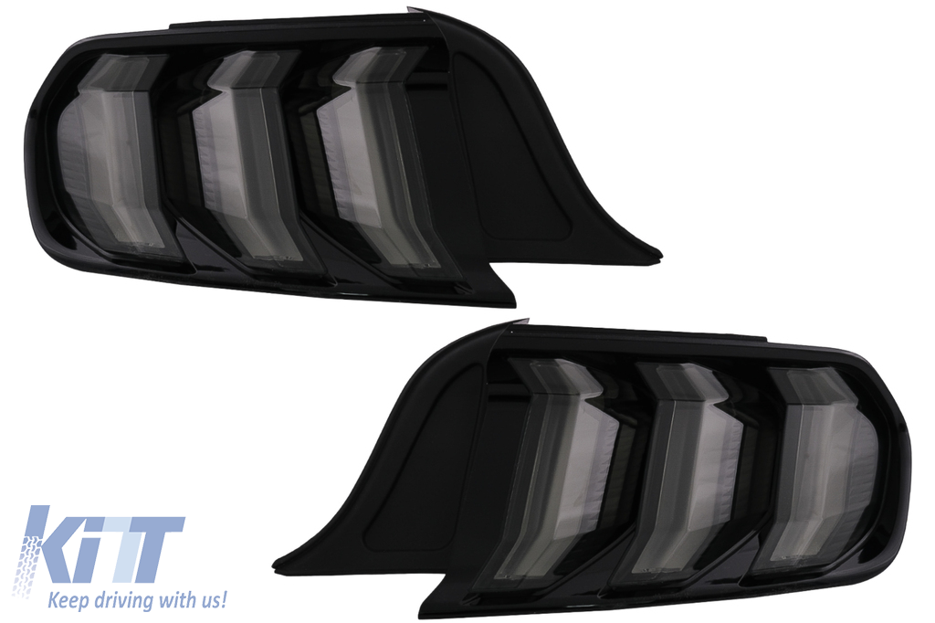 Full LED Taillights suitable for Ford Mustang VI S550 (2015-2019) Smoke with Dynamic Sequential Turning Lights