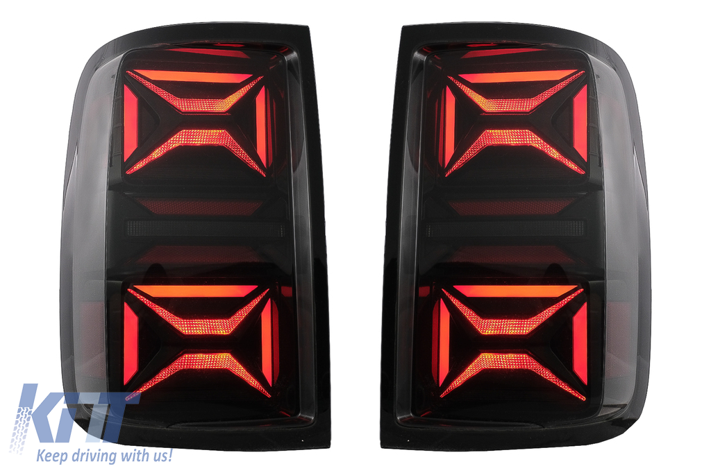 Full LED Taillights suitable for VW Amarok (2010-2020) Dynamic Sequential Turning Light Smoke