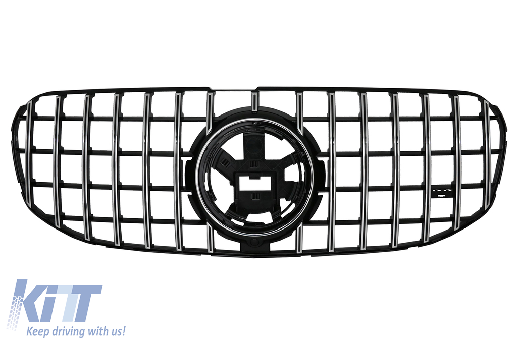 Front Grille suitable for Mercedes GLS SUV X167 (2019-Up) GT-R Panamericana Design Chrome