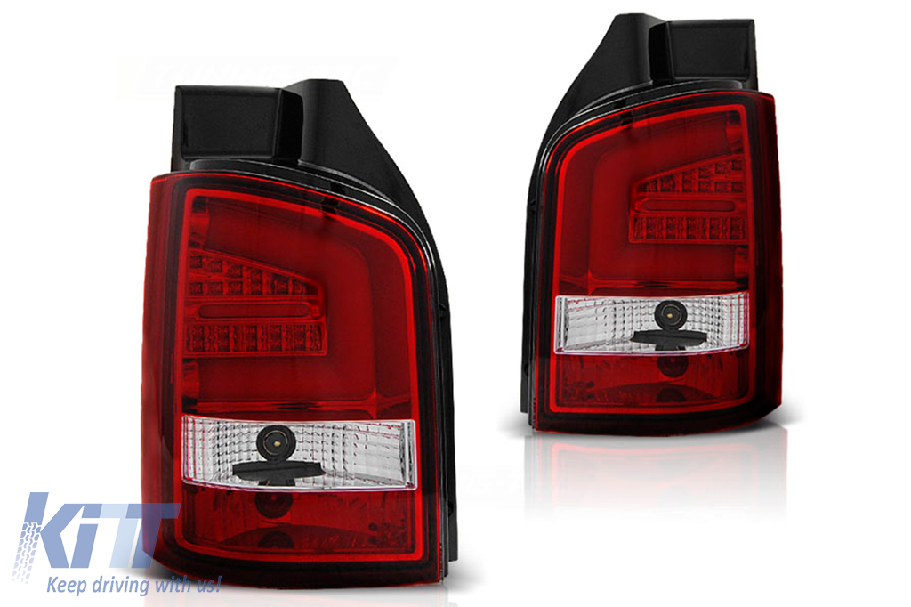 LED Taillights suitable for VW Transporter V T5.1 (04.2010-2015) Red White