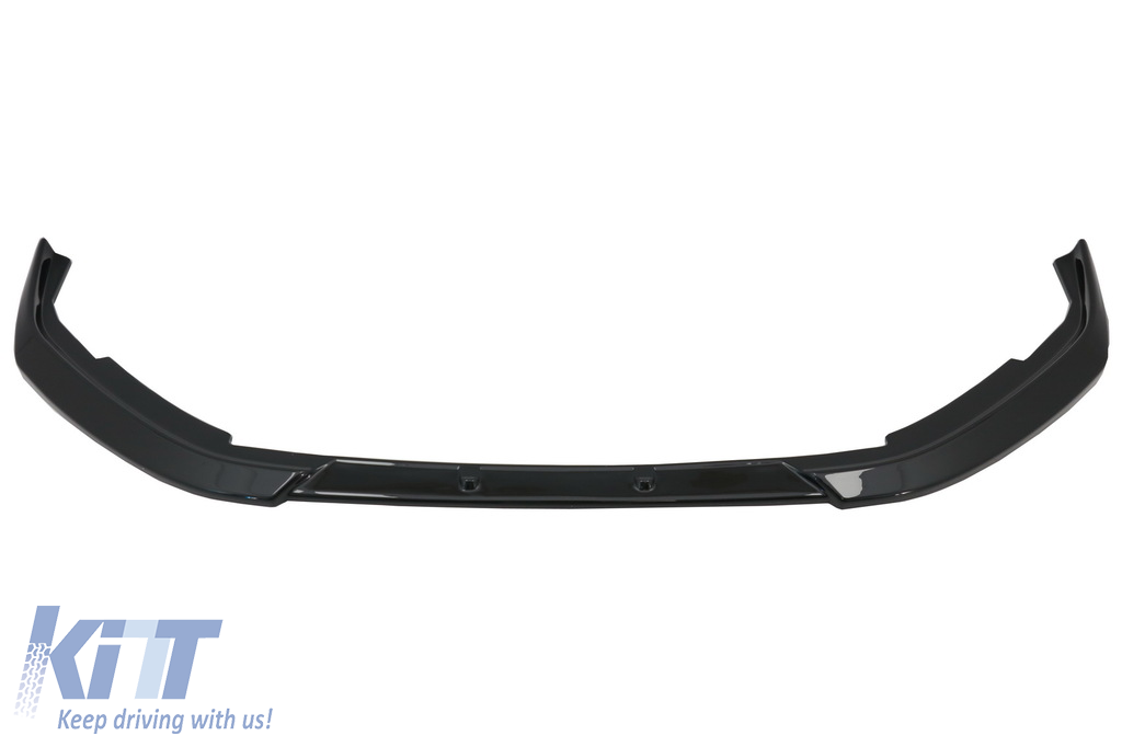Front Bumper Lip Extension Spoiler suitable for Peugeot 208 Mk2 (2020-Up) Piano Black