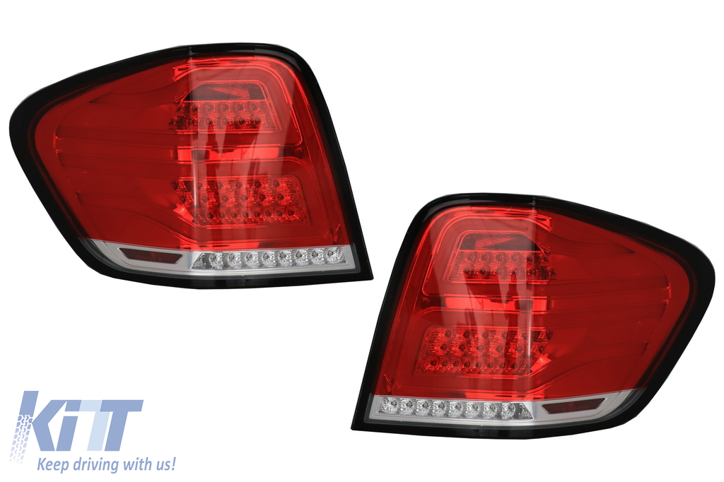 LED Taillights suitable for Mercedes M-Class W164 Facelift (2009-2011) Red Clear