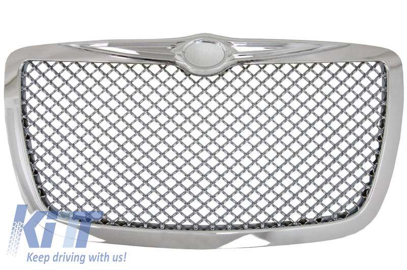 Front Grille suitable for Chrysler 300C Sedan Avant (2004-up) Bentley Look Silver Edition