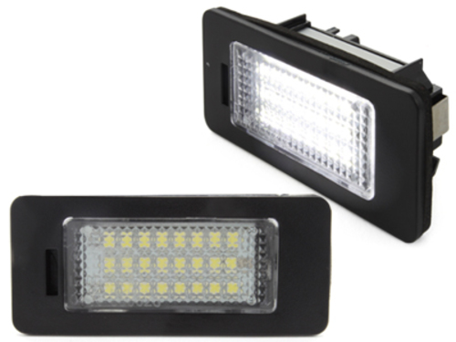 LED License Plate Lights suitable for AUDI A1 8X, A3 8V, A4/S4 8K, A5/S5 8T, A6 4G/C7, A7 4G/C7, TT 8J, Q3, Q5