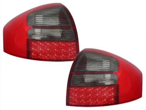 LED taillights suitable for AUDI A6 97-04 _ red/crystal