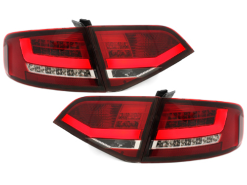 LED Taillights suitable for AUDI A4 B8 8K Saloon (2007-2010) Red / Clear