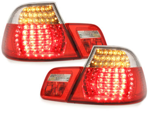 LED taillights suitable for BMW E46 Coupe Facelift 2003-2006 red/crystal 4 pieces