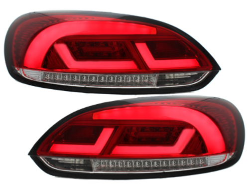 LITEC LED taillights suitable for VW SCIROCCO III 08-10 red/crystal
