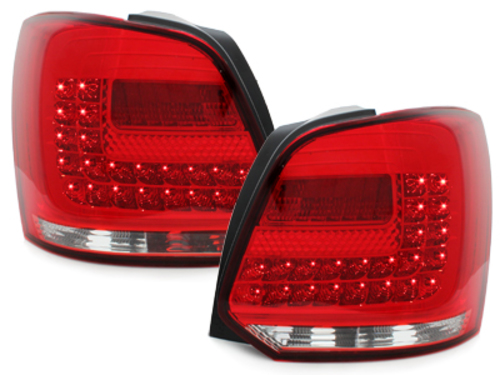 LED Taillights suitable for VW Polo 6R (2009-2014) Red/Clear