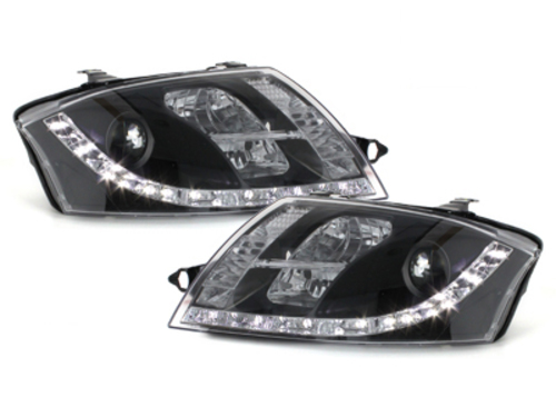 DAYLIGHT Headlights suitable for Audi TT 8N (1999-2005) DRL Black