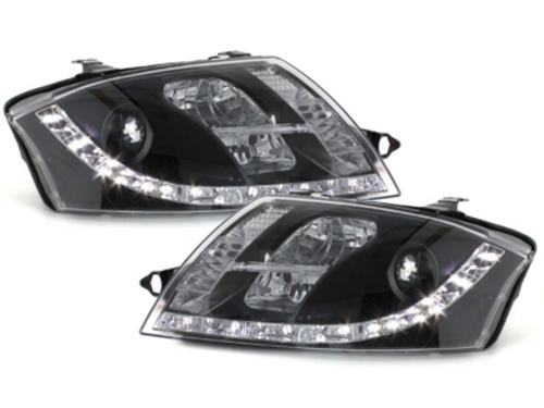 D-LITE headlights suitable for AUDI TT 8N_daytime running light_black