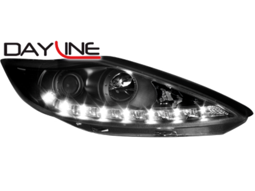 DAYLINE headlights suitable for FORD Fiesta 7_08-10_drl optic_black