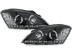LED DRL Look Headlights suitable for KIA CEE'D (2006-2009) Black