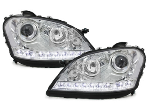 DAYLIGHT Headlights suitable for Mercedes M-Class ML W164 (2005-2007) Chrome