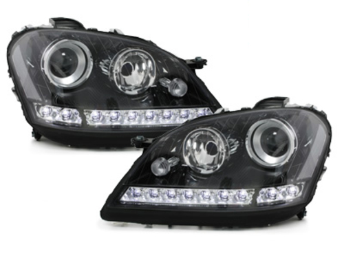Headlights DAYLIGHT suitable for Mercedes M-Class ML W164 (2005-2008) Black