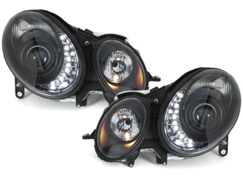 DAYLINE headlights suitable for MERCEDES B. W211 E class 06-08 black