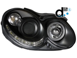 DAYLINE headlights suitable for MERCEDES Benz CLK W209 03-08 black
