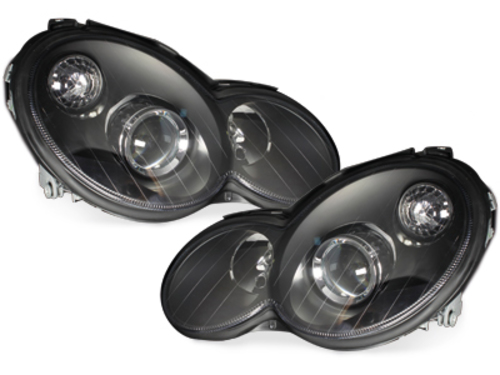 Headlights suitable for MERCEDES Benz Sport Coupe W203 C203 (2001-2008) Black