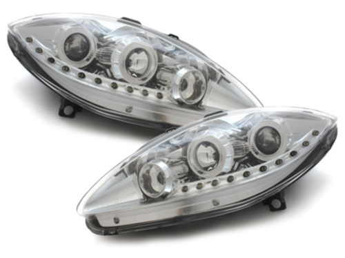 DAYLINE Headlights LED DRL suitable for Seat Leon 1P Altea Toledo MK3 (06.2005-2009) Chrome