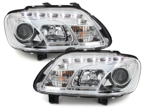 DAYLINE headlights suitable for VW Touran 1T 03-06_drl optic_chrome