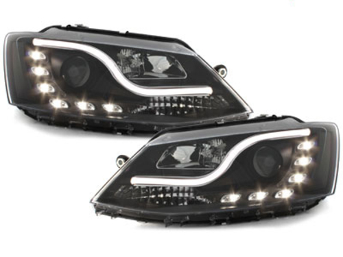 D-LITE Headlights suitable for VW Jetta Mk6 VI 6 11+ daytime running light black