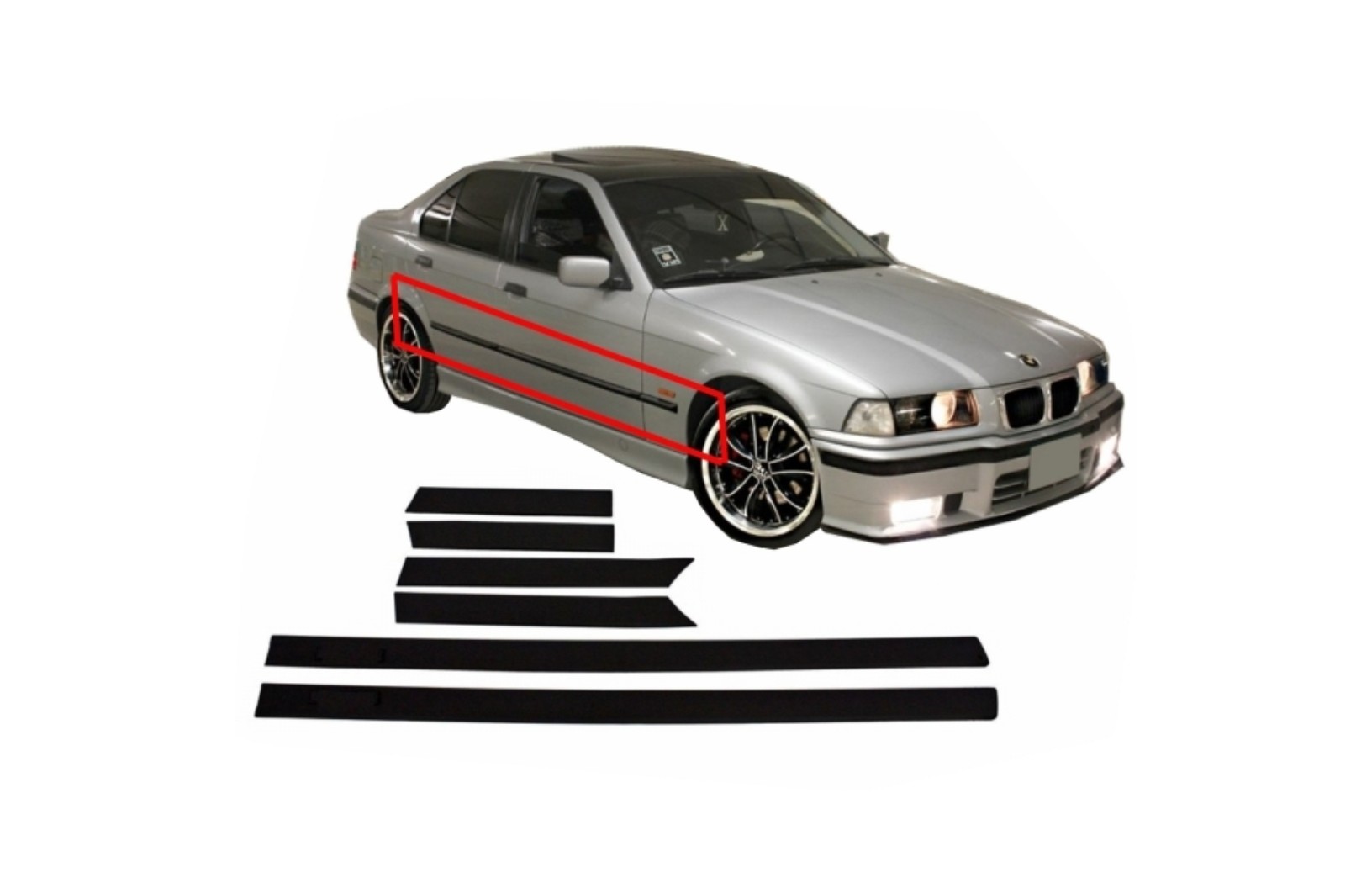 BMW E36 3-as sorozat Limousine Touring (1991-1998) Sport M3 Designhoz megfelelő ajtólécek