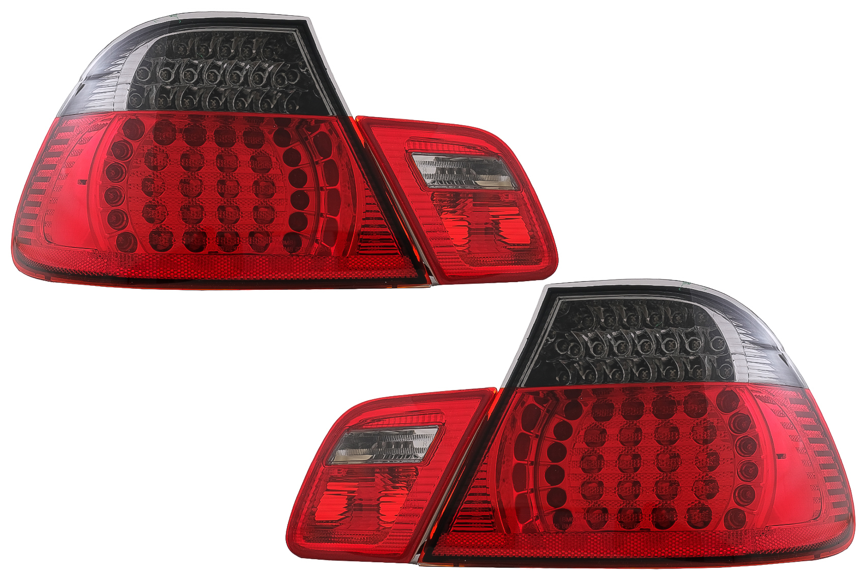 BMW 3-as sorozat E46 Coupe 2D (1998-2003) piros/fekete LED-es hátsó lámpák