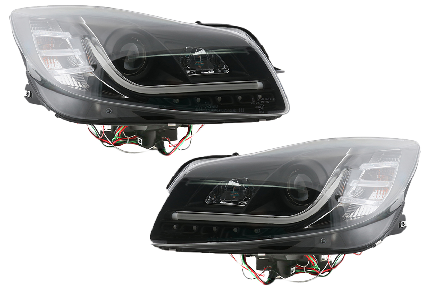 Opel Insignia (2009-től) megfelelő fényszórók LED DRL nappali menetlámpák fekete