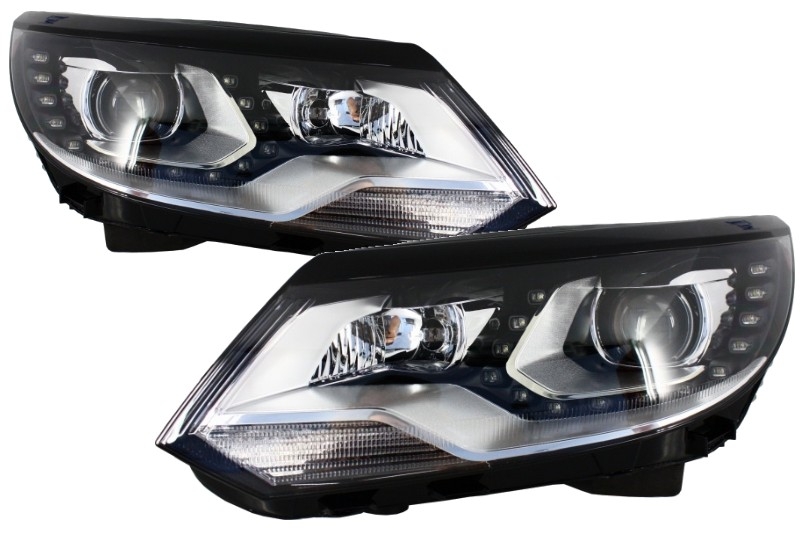 Fényszórók LED DRL VW Tiguan MK I Facelift (2012-2015) OEM Xenon Designhoz
