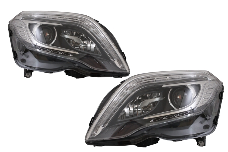 LED DRL fényszórók alkalmas Mercedes GLK X204 (2013-2015) Facelift Designhoz