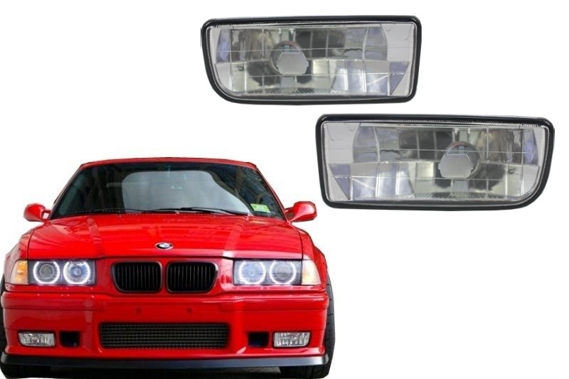 Ködlámpa lámpák BMW 3-as sorozat E36-hoz (1991-2000) Krómüveg lencsék