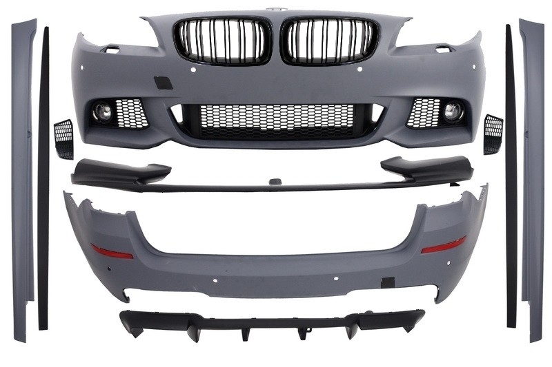 Karosszériakészlet központi rácsokkal, zongorafekete, alkalmas BMW F11 5-ös sorozatú Touring 2011-2013 M-Performance Designhoz
